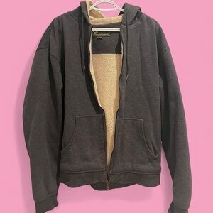 Grey Oversized zip up Hoodie